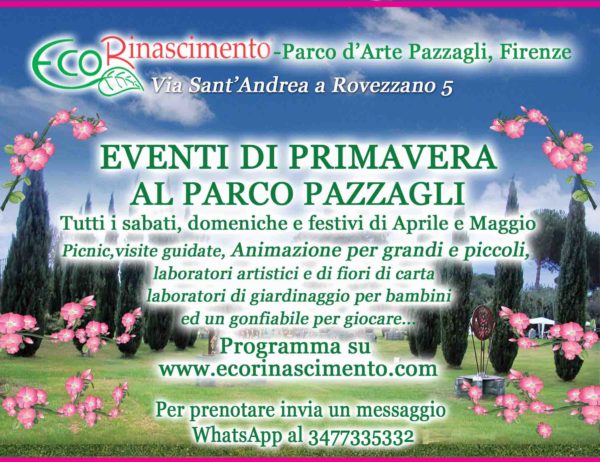EVENTI PRIMAVERA 2023 Parco Pazzagli Firenze